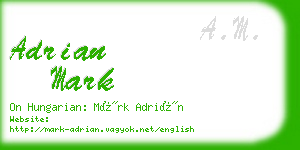 adrian mark business card